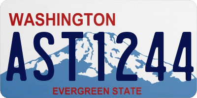 WA license plate AST1244