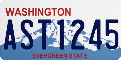 WA license plate AST1245