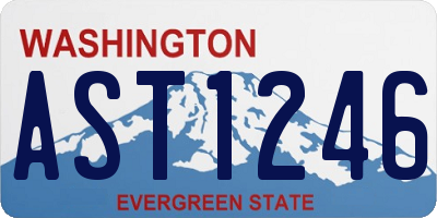 WA license plate AST1246