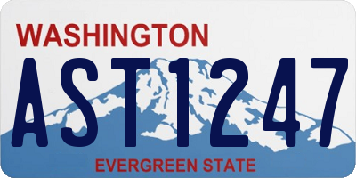 WA license plate AST1247