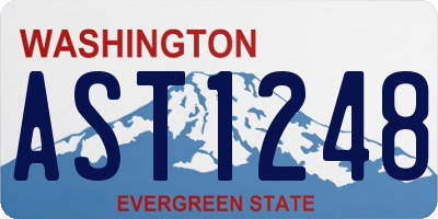 WA license plate AST1248