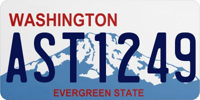 WA license plate AST1249