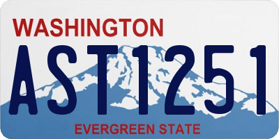 WA license plate AST1251
