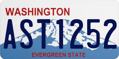 WA license plate AST1252