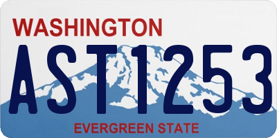 WA license plate AST1253