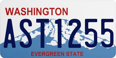 WA license plate AST1255
