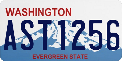 WA license plate AST1256