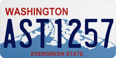 WA license plate AST1257