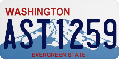 WA license plate AST1259