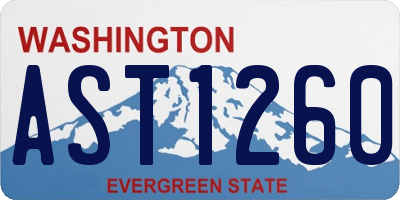 WA license plate AST1260