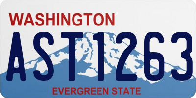 WA license plate AST1263