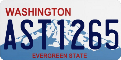 WA license plate AST1265