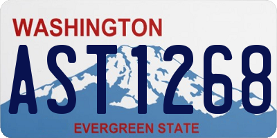 WA license plate AST1268