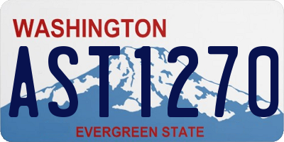 WA license plate AST1270