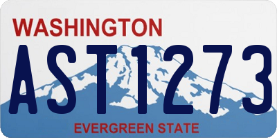 WA license plate AST1273