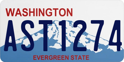 WA license plate AST1274