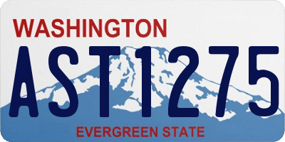 WA license plate AST1275