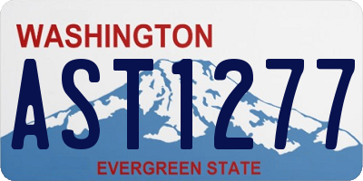 WA license plate AST1277