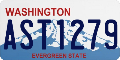 WA license plate AST1279