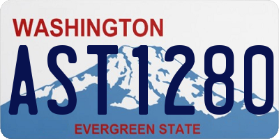 WA license plate AST1280