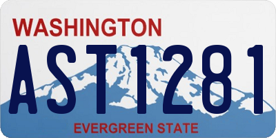 WA license plate AST1281