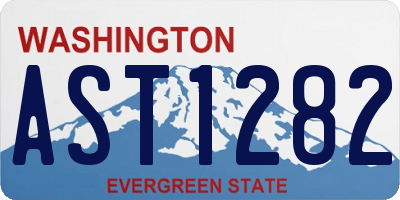 WA license plate AST1282