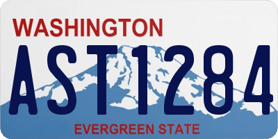 WA license plate AST1284