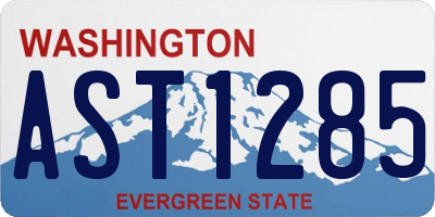 WA license plate AST1285