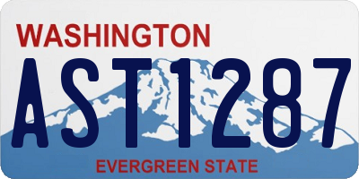 WA license plate AST1287