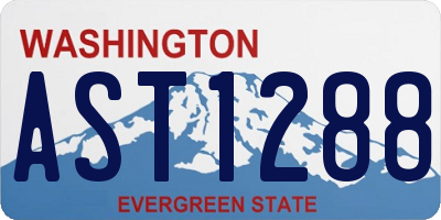 WA license plate AST1288