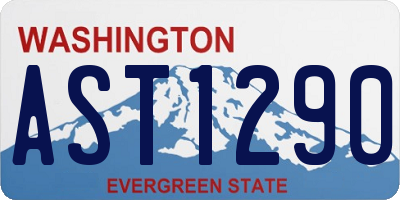 WA license plate AST1290
