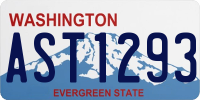 WA license plate AST1293