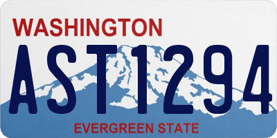 WA license plate AST1294