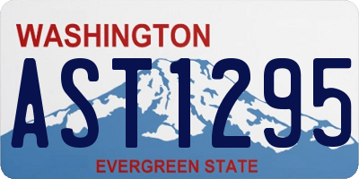 WA license plate AST1295