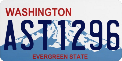 WA license plate AST1296