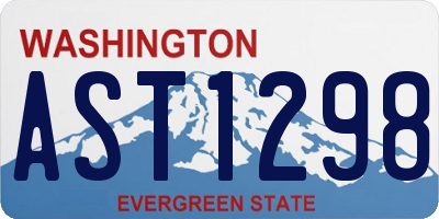 WA license plate AST1298