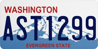 WA license plate AST1299