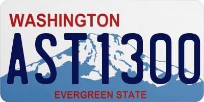 WA license plate AST1300