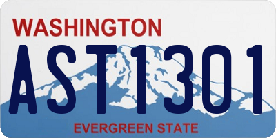 WA license plate AST1301