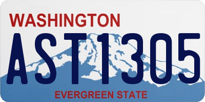 WA license plate AST1305