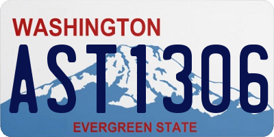WA license plate AST1306