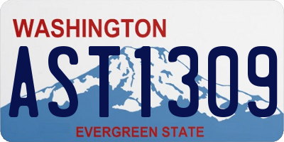 WA license plate AST1309