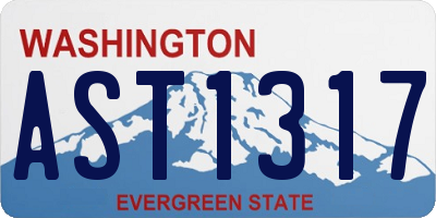 WA license plate AST1317