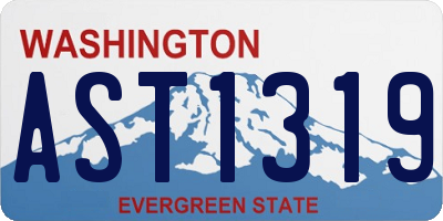 WA license plate AST1319