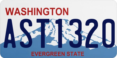 WA license plate AST1320