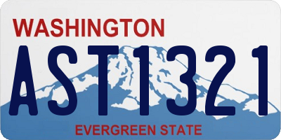WA license plate AST1321