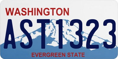 WA license plate AST1323