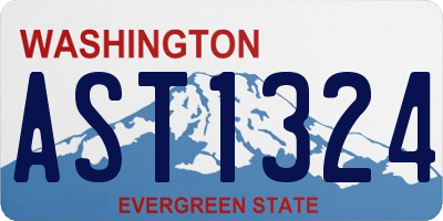WA license plate AST1324