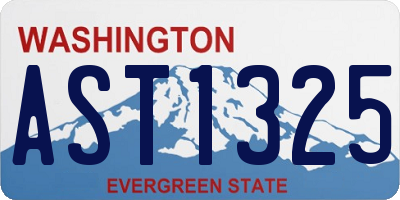 WA license plate AST1325