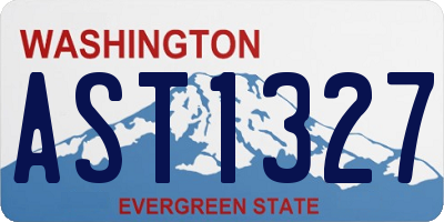 WA license plate AST1327